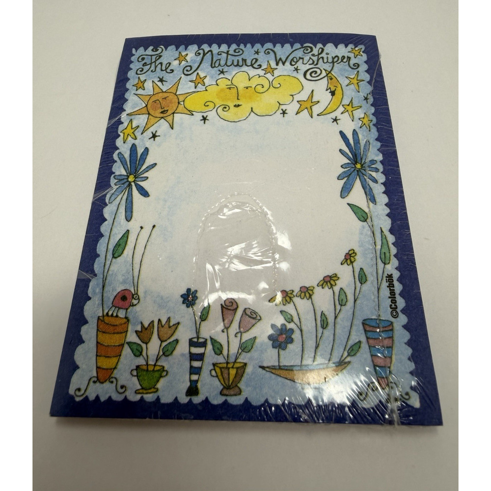 Colorbok Self-Sticking Notes "Nature Worshiper" Note Pad 4"x3" Whimsy Garden